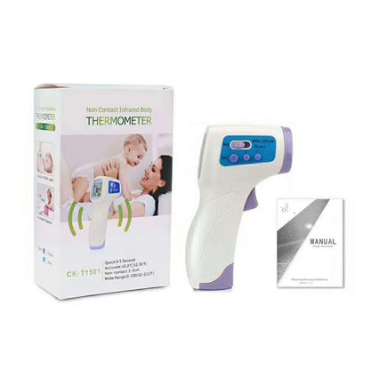 Non-contact infrared thermometer gun with backlit display for accurate temperature measurement