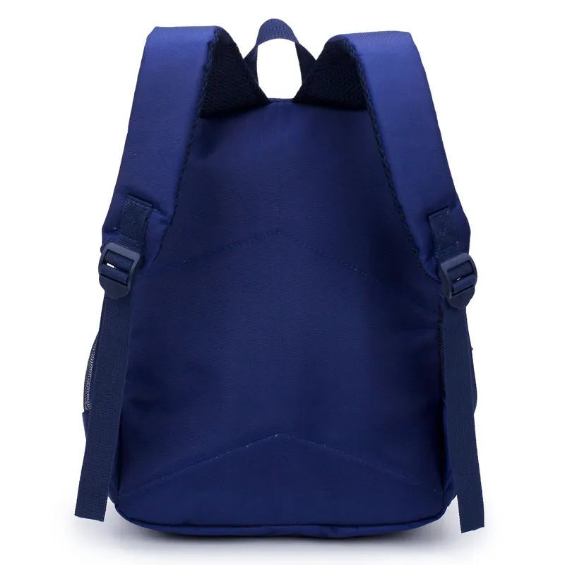 Cartoon bear children's backpack in blue or red, 24cm size for nursery school and travel.