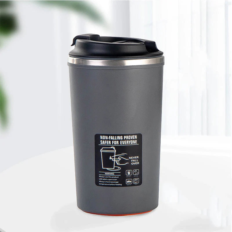 Durable stainless steel water bottle with 520ml capacity, perfect for hydration on the go