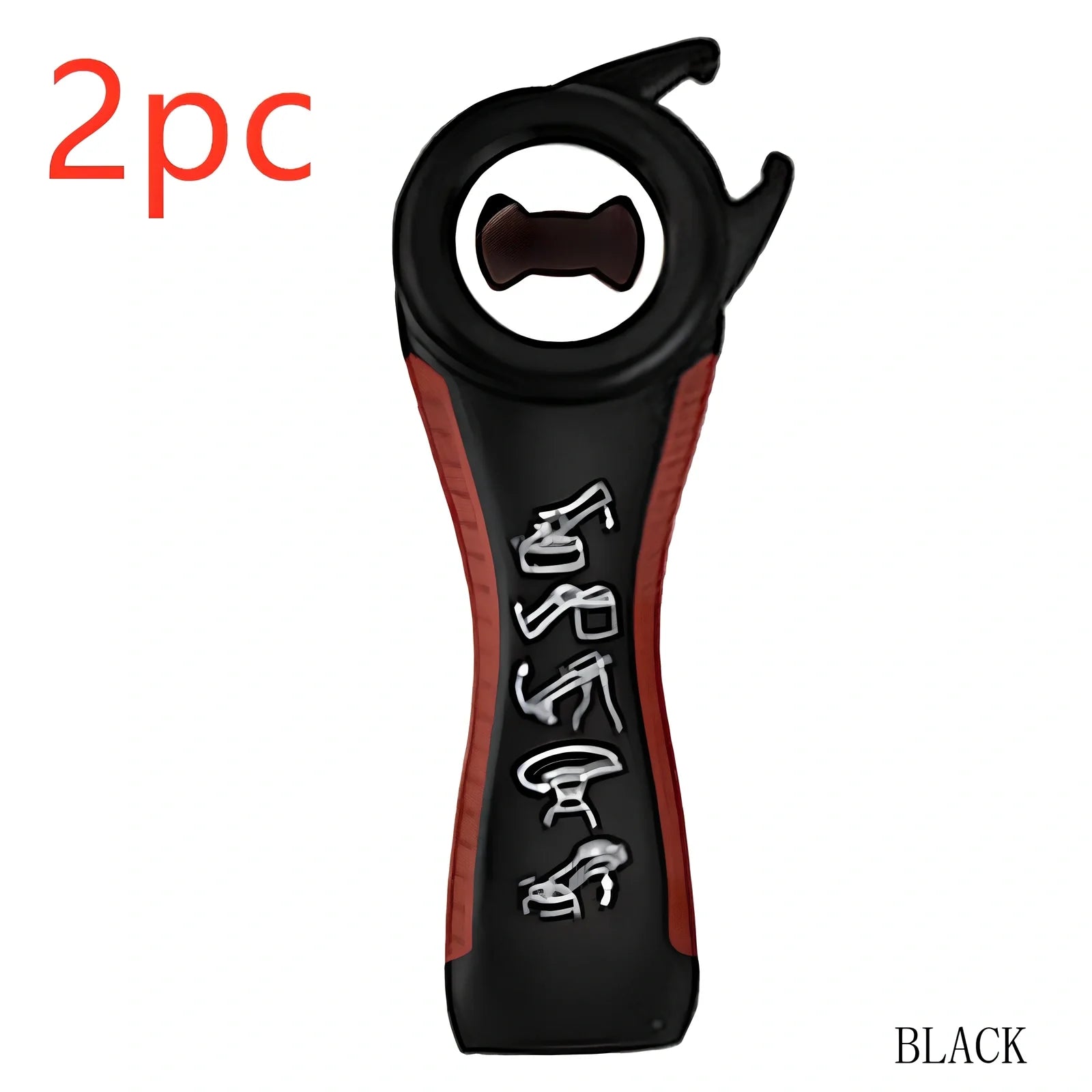 Stainless steel multifunction kitchen opener with bottle opener and corkscrew functions