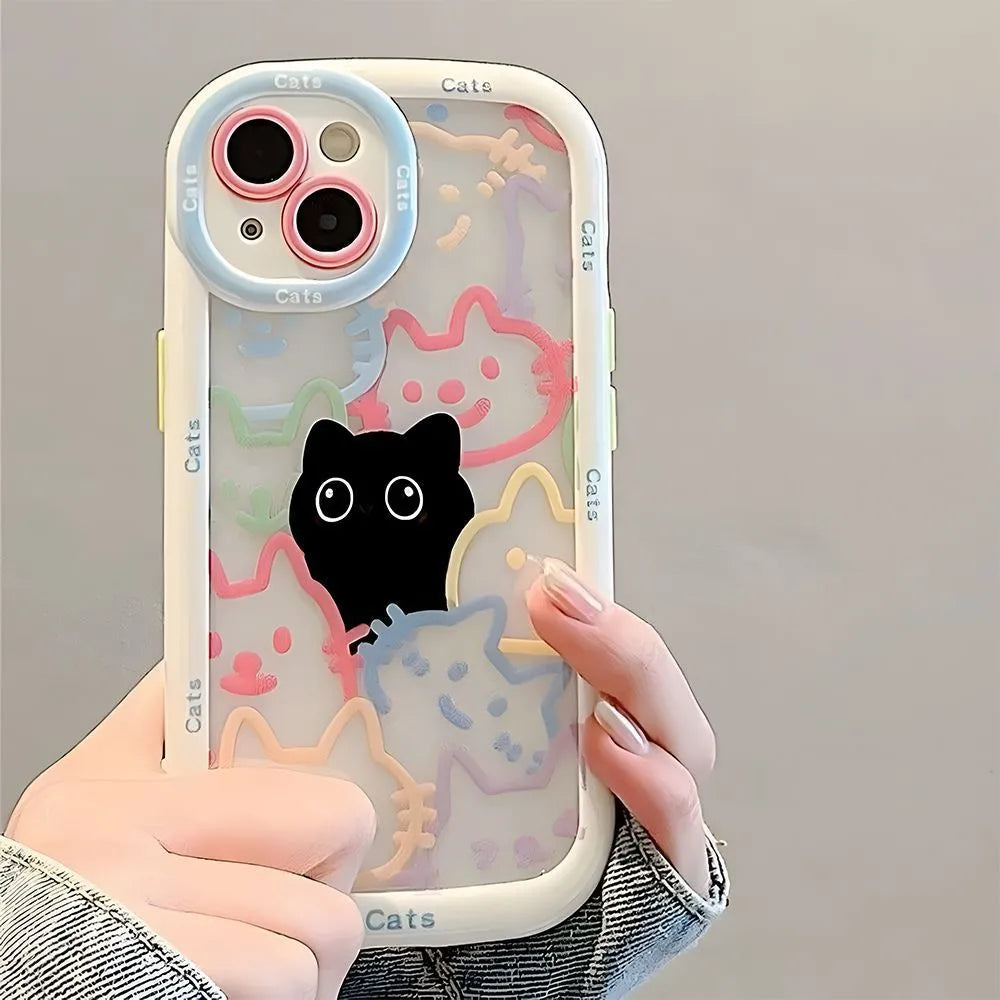 TPU shockproof phone case for iPhone in black, red, yellow, green, or other colours with sprayed finish DIY style