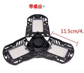 Adjustable LED high bay light with deformable design, suitable for garages, warehouses, and home lighting