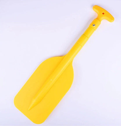 Retractable paddle with telescopic aluminum alloy shaft and high-impact PVC blade for inflatable boats