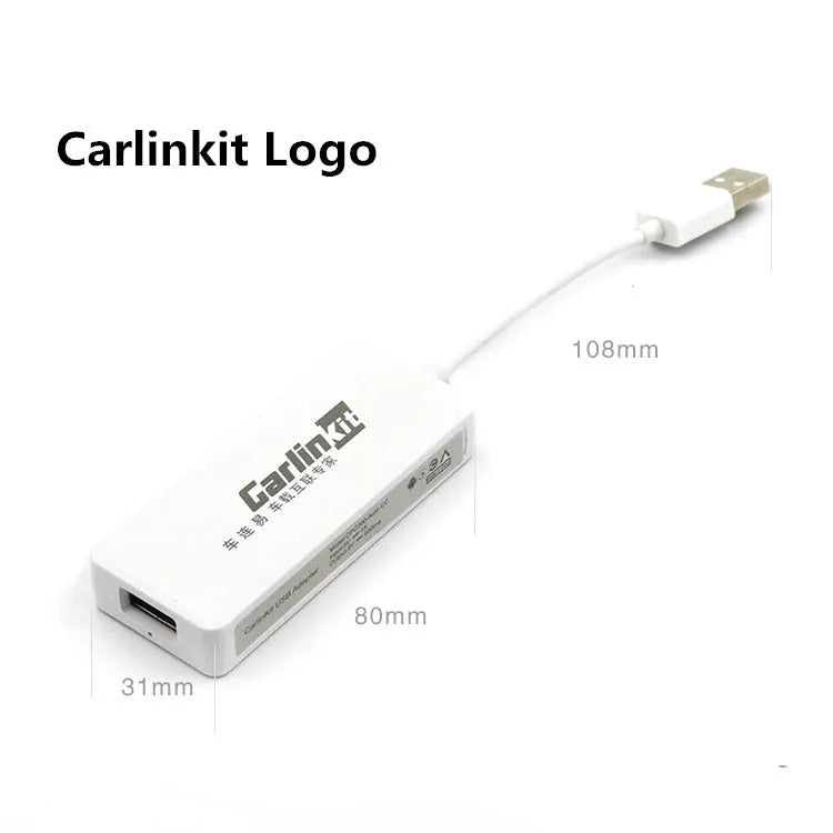 Android car navigation CarPlay module USB adapter in black and white colour options