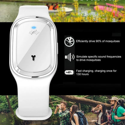 Ultrasonic mosquito repellent bracelet with waterproof, durable design for safe, eco-friendly outdoor protection
