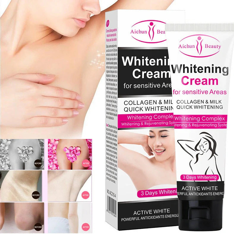 Aichun 50g armpit whitening cream container for underarm skin tone improvement and odour management