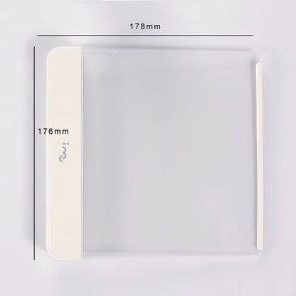 Compact dimmable LED book lamp in black with 17.6x17.8 cm panel for eye-safe night reading