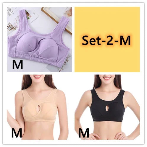 Comfortable and supportive sports bra with wireless design, crossover lift, and inner-bust band for plus-size support