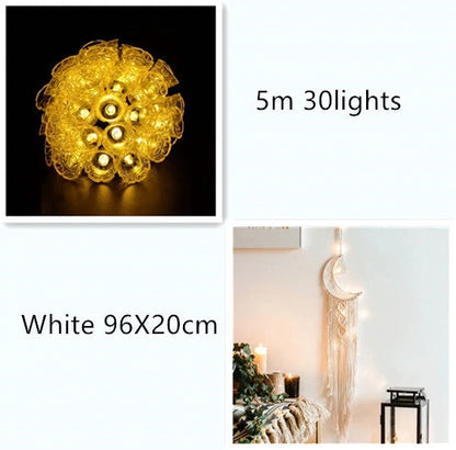 4 meters 20 light bells solar light string with warm white glow for outdoor decoration