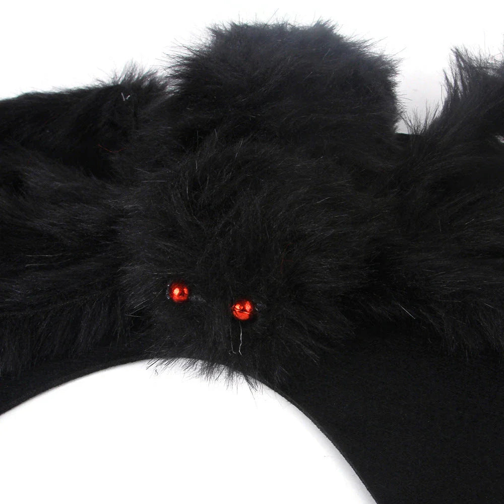 Pet Halloween Spider Costume in red and black for cats and dogs