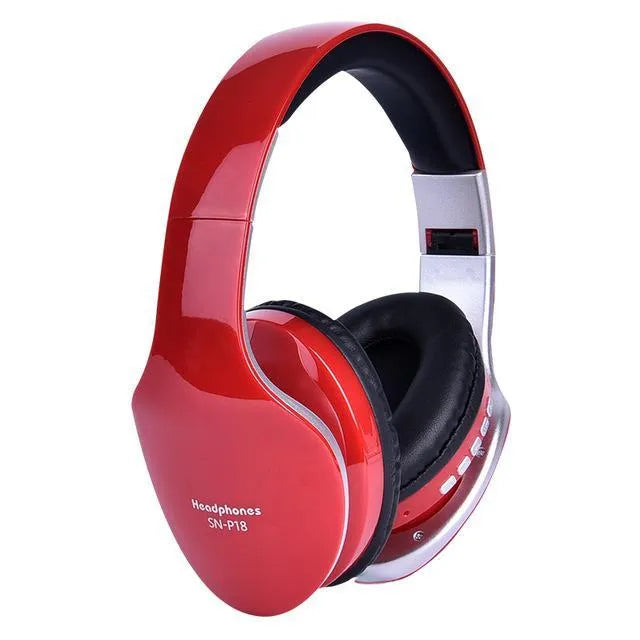 HobbyLane Bluetooth wireless headset in black, red, or white colour with over-ear design