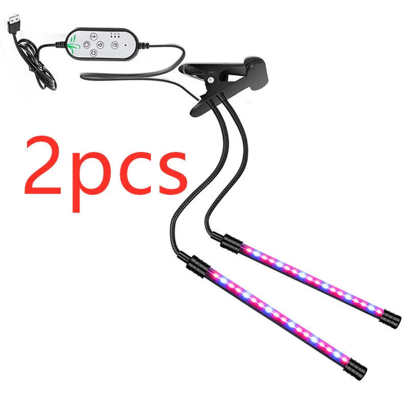 USB dimming timing plant light with stainless steel shell for indoor gardening