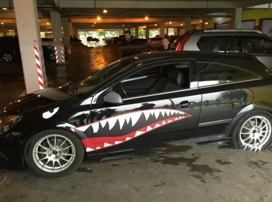 Large shark design car body sticker on PVC vinyl for vehicle decoration