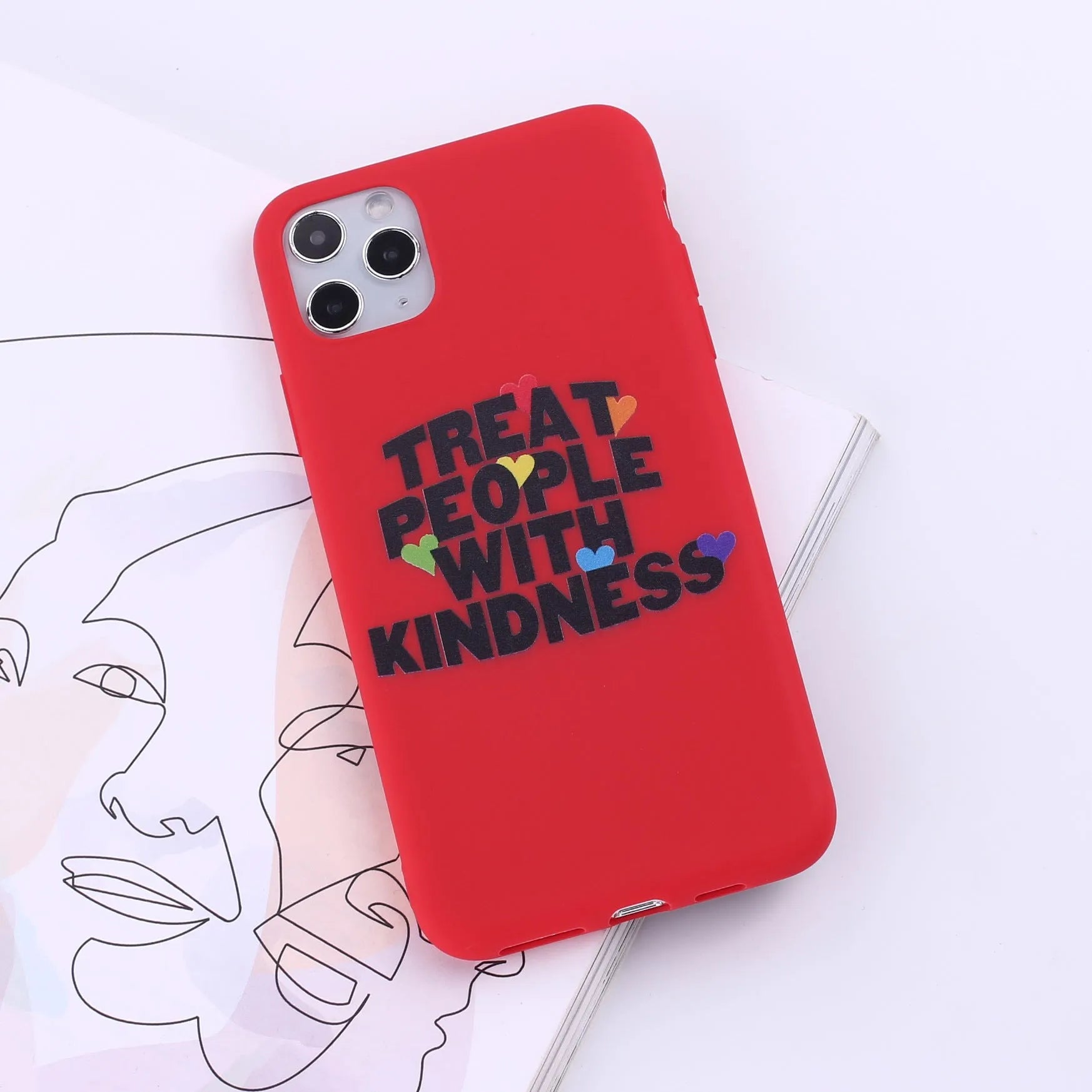 Printed colourful TPU phone case for iPhone showing painted back cover design.