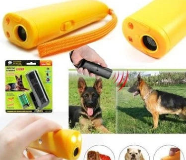 3-in-1 Anti Barking Dog Training Device with Ultrasonic Repeller and LED Flashlight