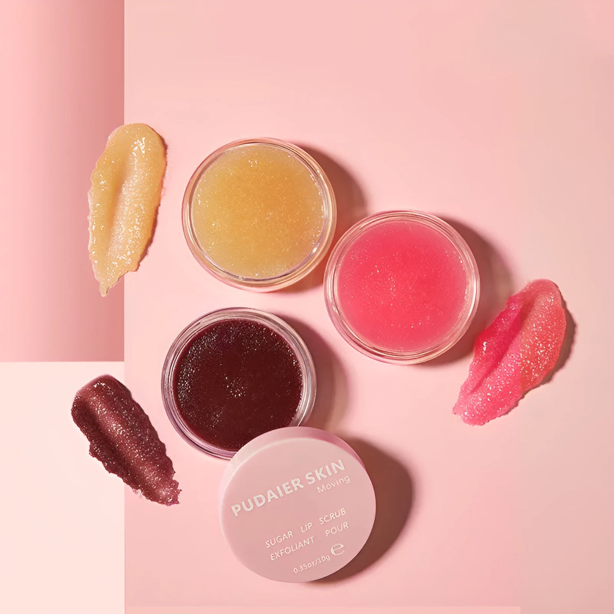 Honey Milk Soft Lip Scrub 8g in pink peach colour with tube packaging