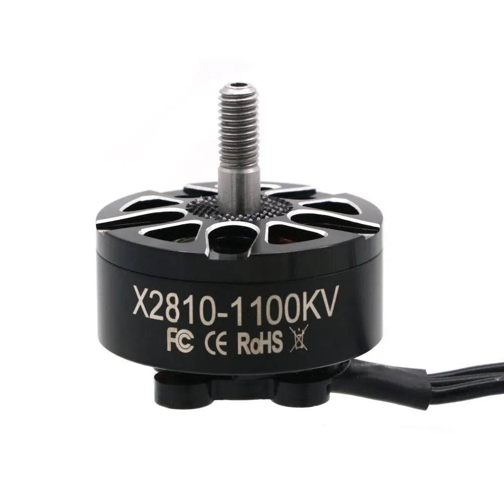 X2 810 brushless outrunner motor for RC drones and aircraft, metal construction.