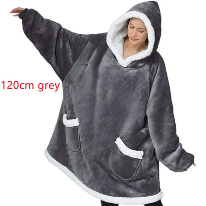 Winter TV Hoodie Blanket in various colours, showcasing oversized design and pockets