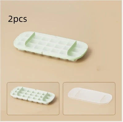 High-capacity ice cube tray with ice shovel for effortless freezing and ice cube removal