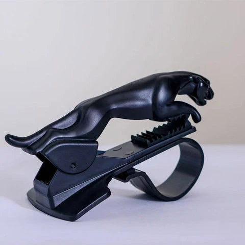 Adjustable Jaguar Design 360-Degree Car Phone Holder in Silver, Black, and Gold
