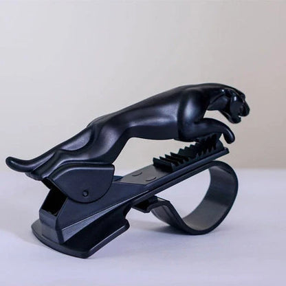 Adjustable Jaguar Design 360-Degree Car Phone Holder in Silver, Black, and Gold