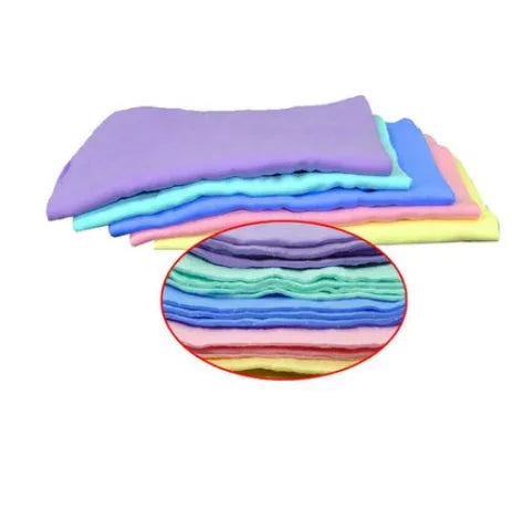 PVA buckskin towel 44x32cm barrelled reusable cleaning cloth in yellow