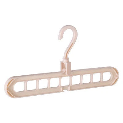 9-hole clothes hanger organizer in white, green, gray, and pink options