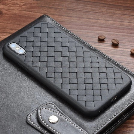 Luxury grid weaving iPhone case with eco-friendly TPU and cooling design