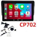 7 inch wireless CarPlay display for car dashboard with suction cup mount and cigarette lighter power cable