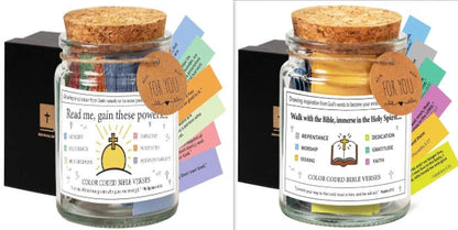 Bible Verses In A Jar 90 Verses Glass Jar with cartoon design for daily inspiration