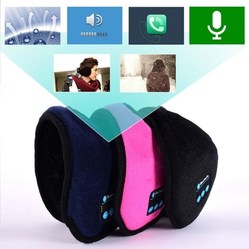 Bluetooth Earmuffs in various colors for winter warmth and phone connectivity