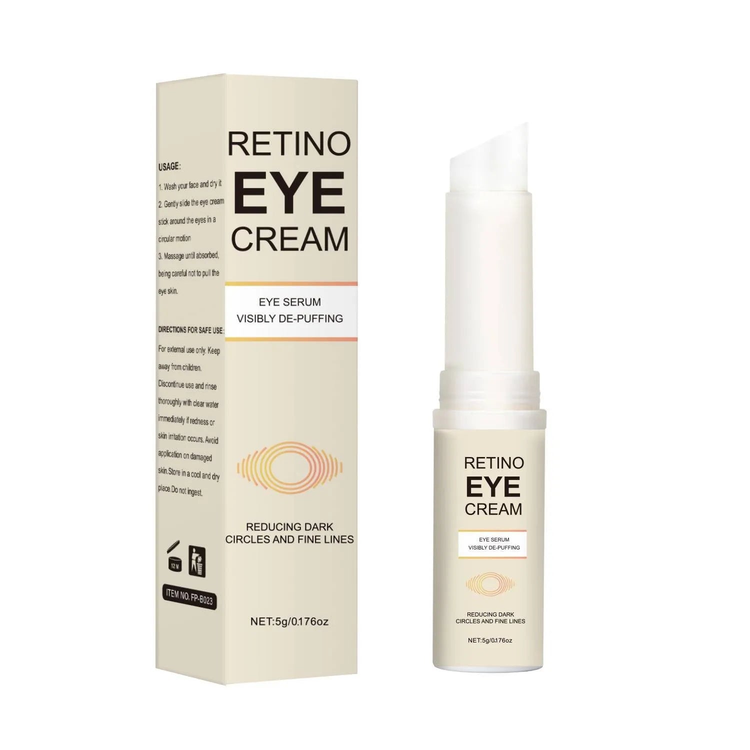 5g jar of moisturising eye cream for dark circles, universal formula for all skin types