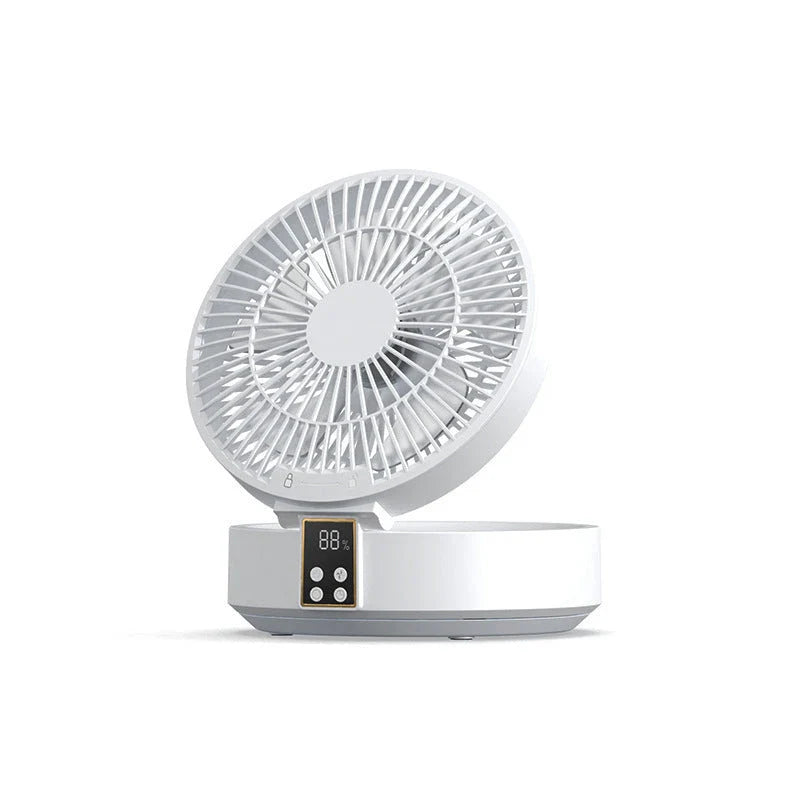 Rechargeable Portable USB Folding Fan with Night Light and Air Cooler - Premium Home Comfort Solution