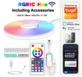 3-metre long flexible USB RGB neon LED light strip with remote control on a white background.
