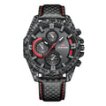 Carbon fibre element case men's wristwatch with luminous pointer display, calendar window, and 46mm dial
