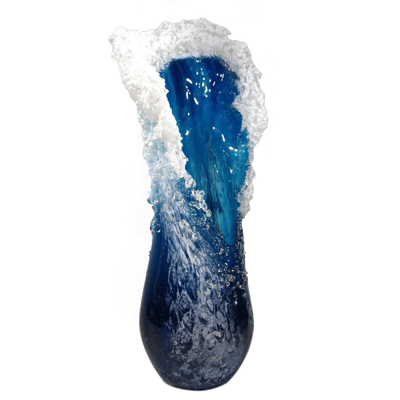 Majestic Wavy Vase Resin Desktop Flower Pot with ocean wave design