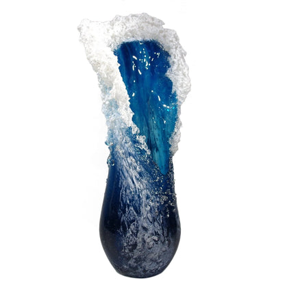 Majestic Wavy Vase Resin Desktop Flower Pot with ocean wave design