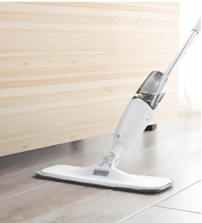 Xiaomi Deerma water spray floor mop with 360-degree rotation, 350ml reservoir, and 30cm microfibre head for efficient cleaning