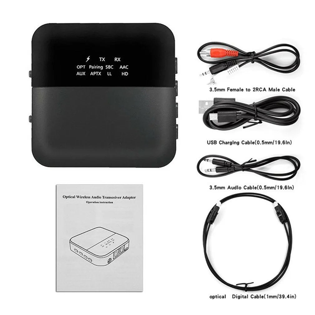 B20 Bluetooth adapter receiver in black with CSR8675 chip and apt-X HD codec support