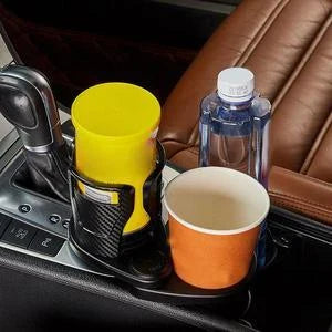 Versatile Car Caddy: Rotating car organizer for storing cups, phones, keys, and other small items