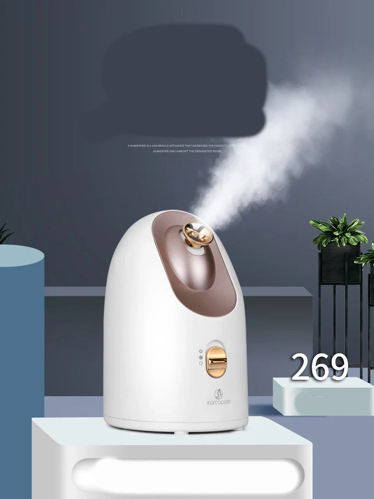 Hot and cold face steamer with dual fog settings for skincare
