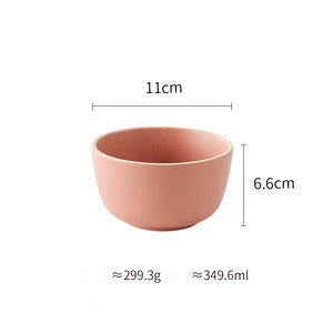 Matte ceramic plate set with sesame point glaze, microwave and dishwasher safe