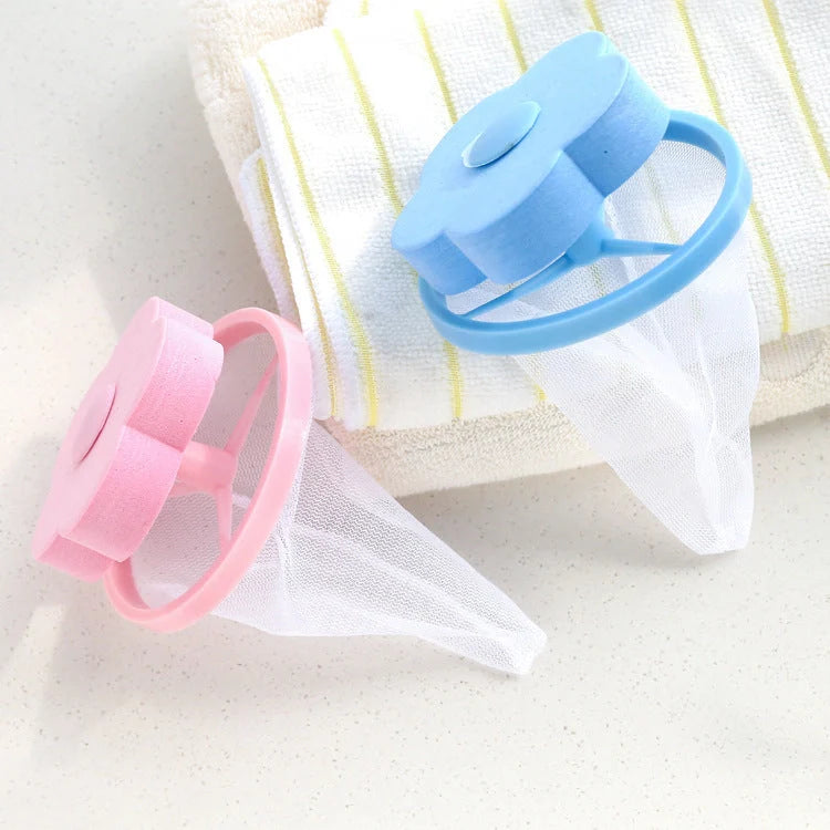 Float Filter for Washing Machine Hair Remover with flower design in various colours
