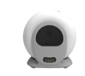 White automatic smart litter box with 9L dustbin and self-cleaning mechanism for cats
