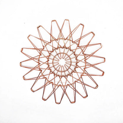 Stainless steel foldable fruit tray with Nordic design and copper finish