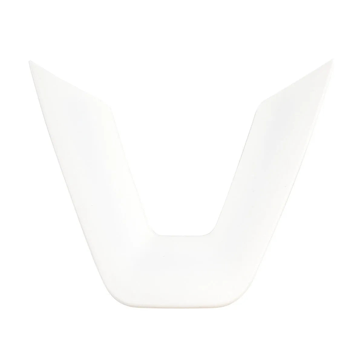 White steering wheel protective patch with decorative shell design on car steering wheel