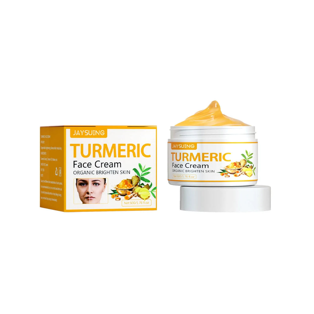 Turmeric Fade Wrinkles Firming Skin Beauty Cream 50g jar with natural ingredients for face brightening