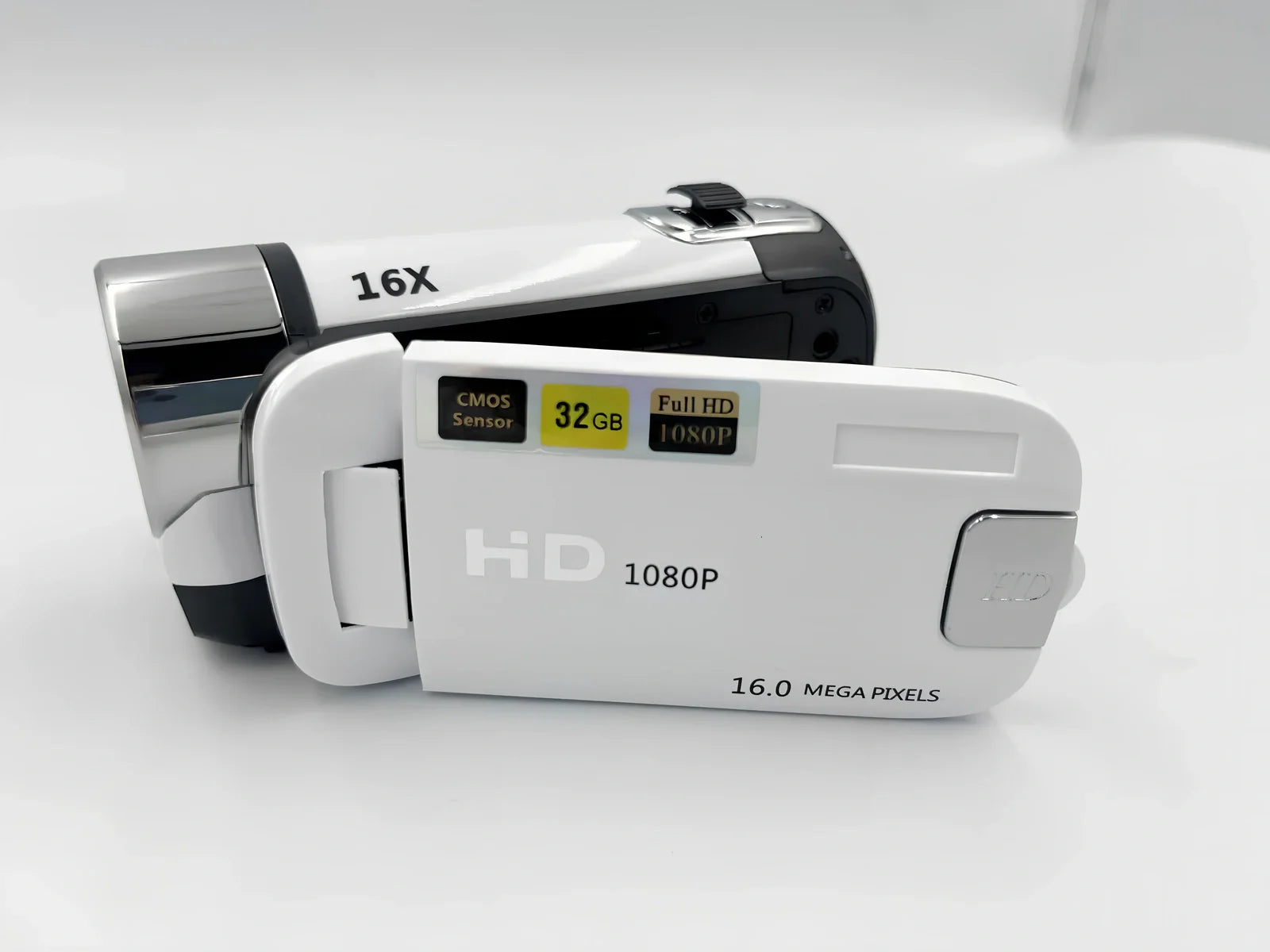 16 million pixel HD digital camera with 2.7-inch LCD screen showing image preview