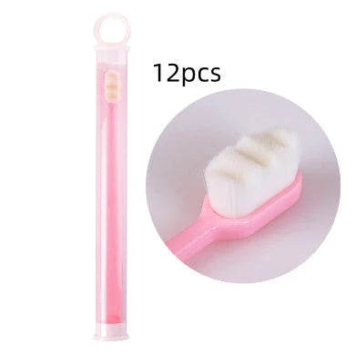 Ultra-fine nylon toothbrush with super soft 2.3cm bristles for sensitive gums