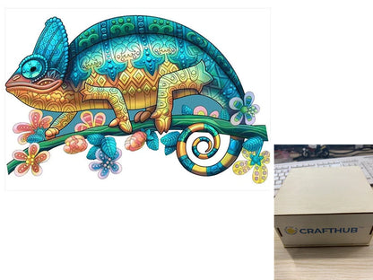 Animal Puzzle Craft Hub A3 Size Wooden Box for puzzle storage and display